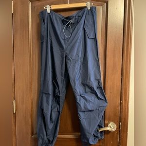 Navy parachute pants